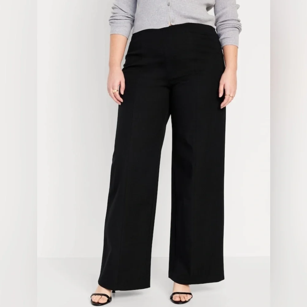 NWOT! Black High-Waisted Pull-On Pixie Wide-Leg Pants for Women - Multiple 🩶🩶 - Picture 5 of 8